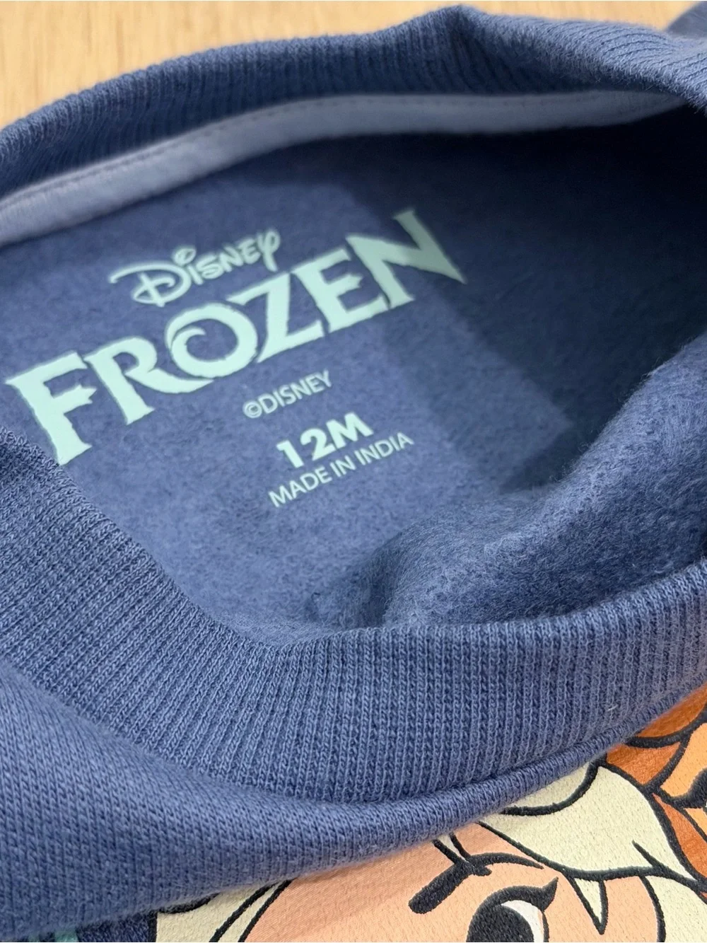 Disney Navy Elsa & Anna Sweatshirt with Light Blue Snowflake Leggings | 12M
